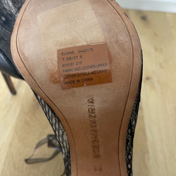 BCBGMAXAZRIA Elaine Lace Peep Toe Booties - Picture 5 of 6